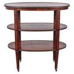 French Oval Three-Tier Trolley or Server