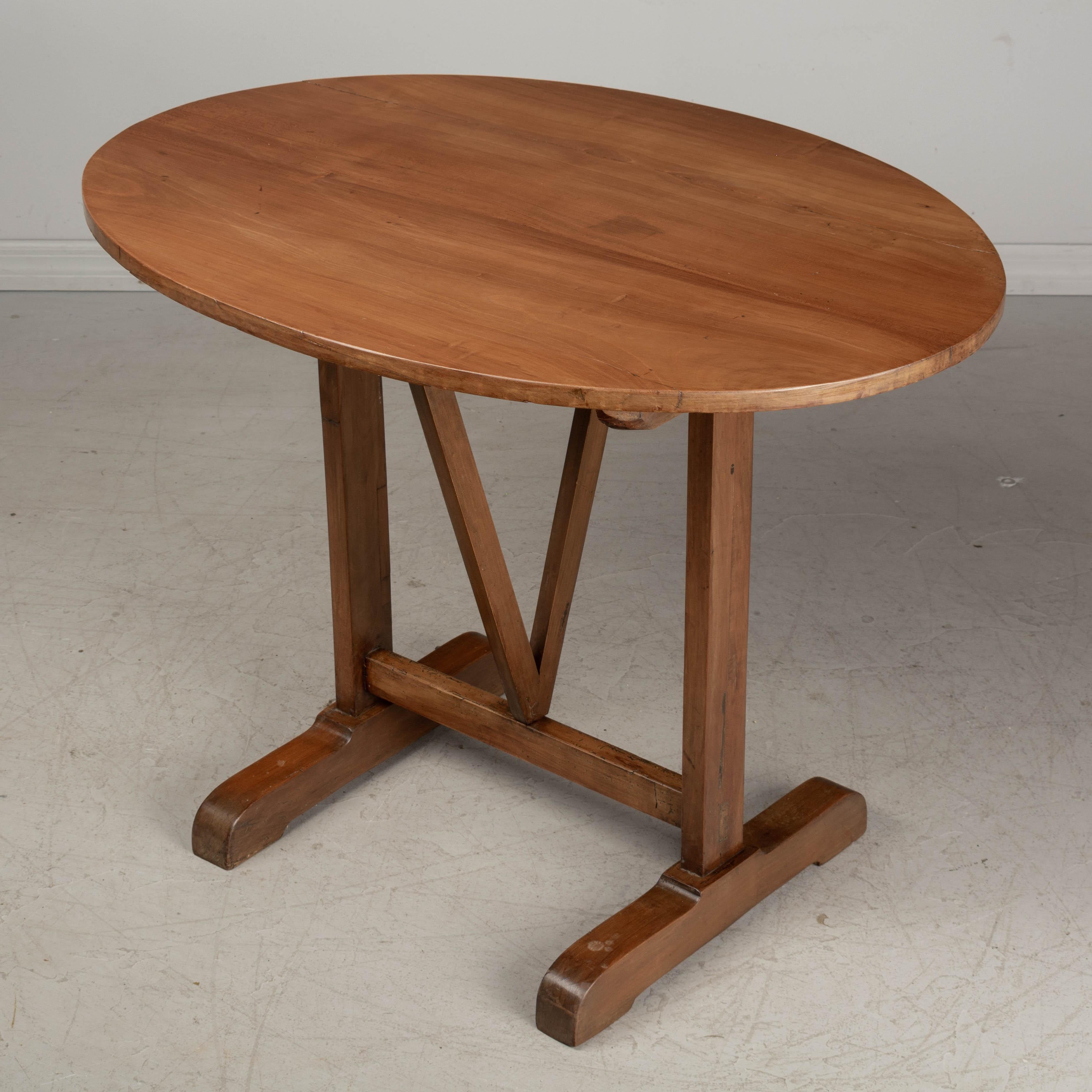 Country French Oval Tilt-Top Table