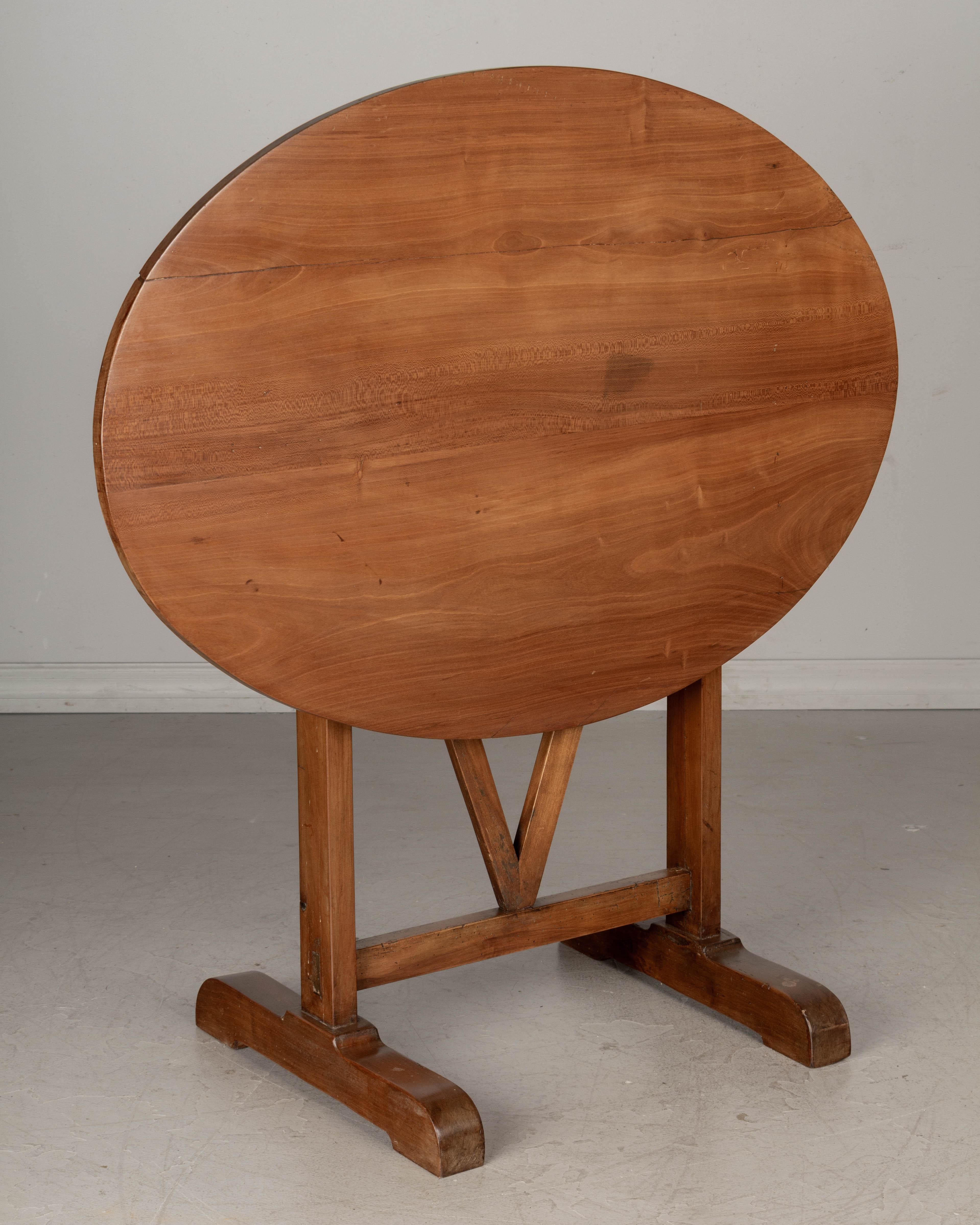 Hand-Crafted French Oval Tilt-Top Table