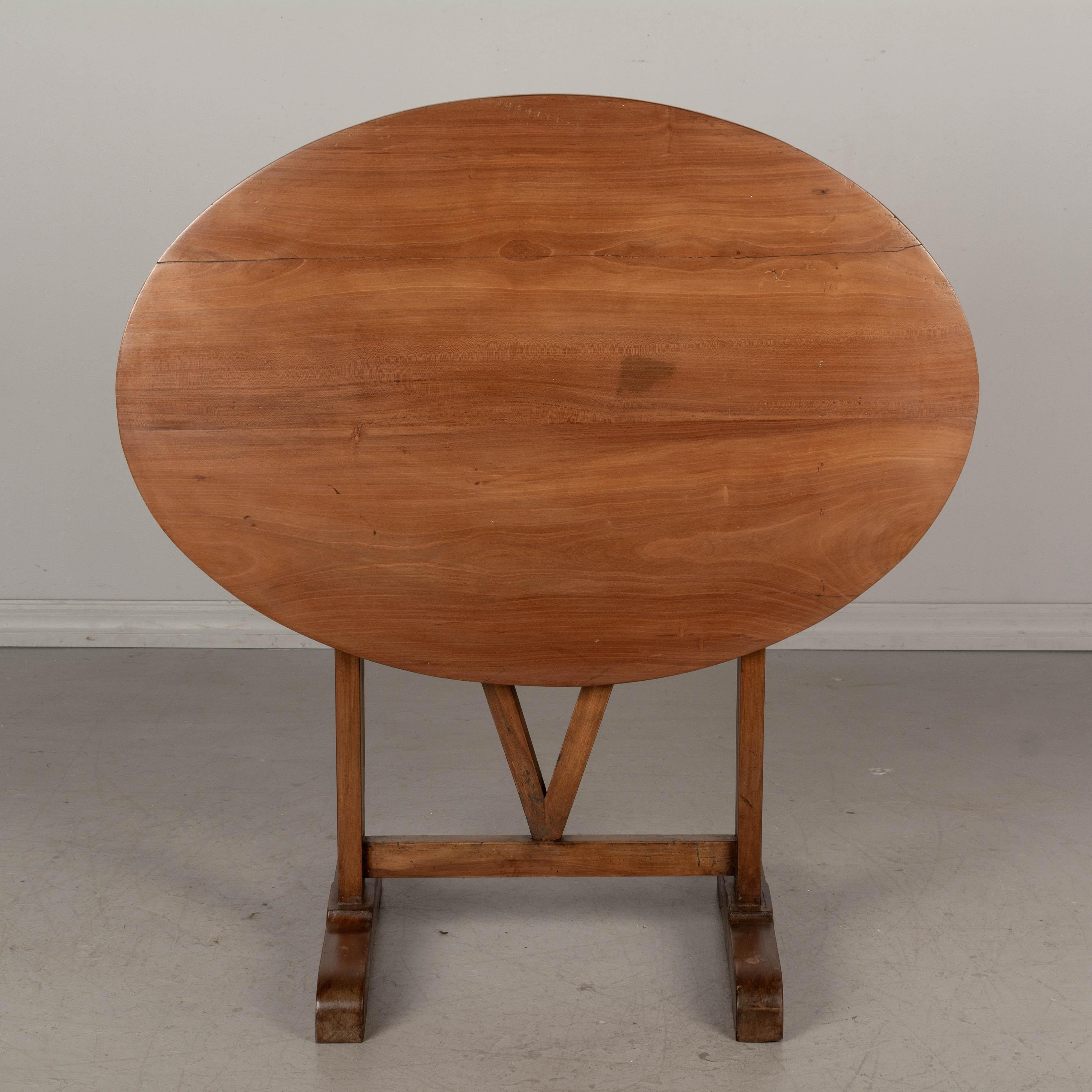 20th Century French Oval Tilt-Top Table