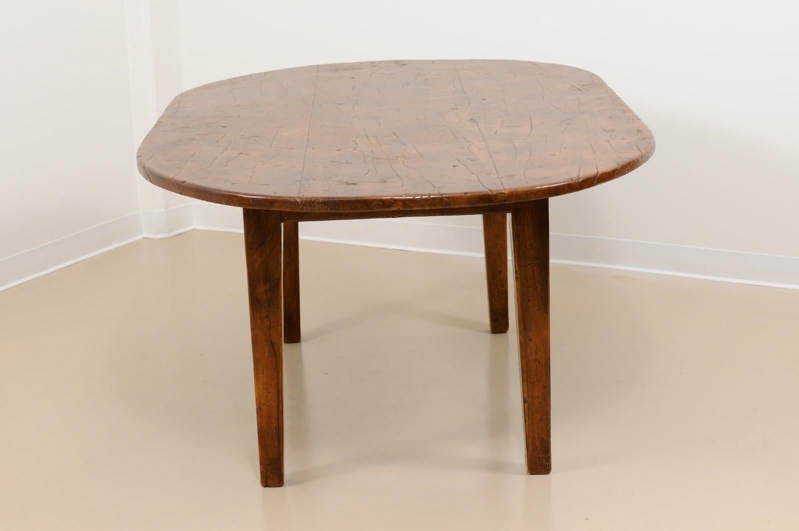 French Oval Walnut Dining Table 5
