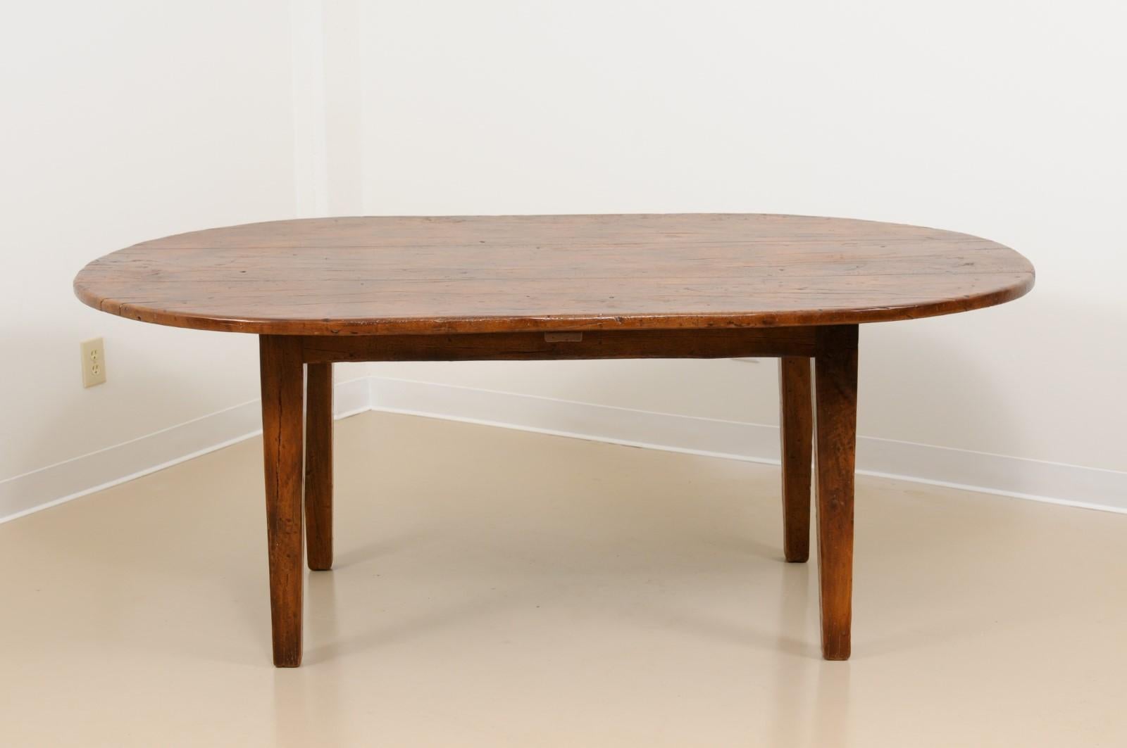 French Oval Walnut Dining Table 6
