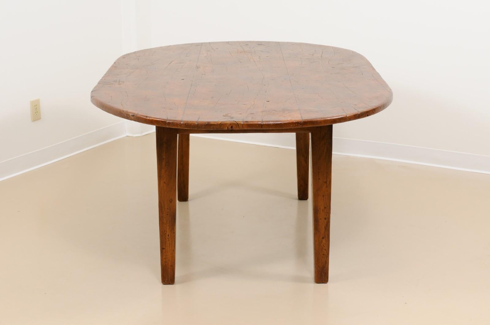 French Oval Walnut Dining Table 1