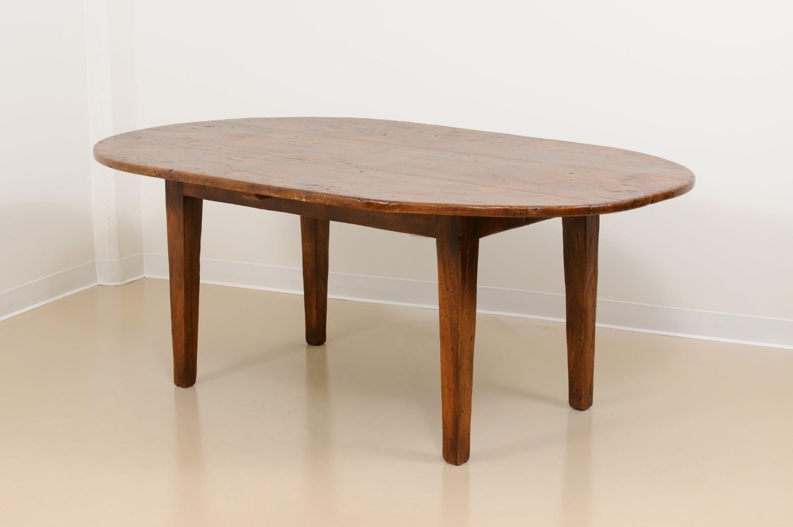 French Oval Walnut Dining Table 2