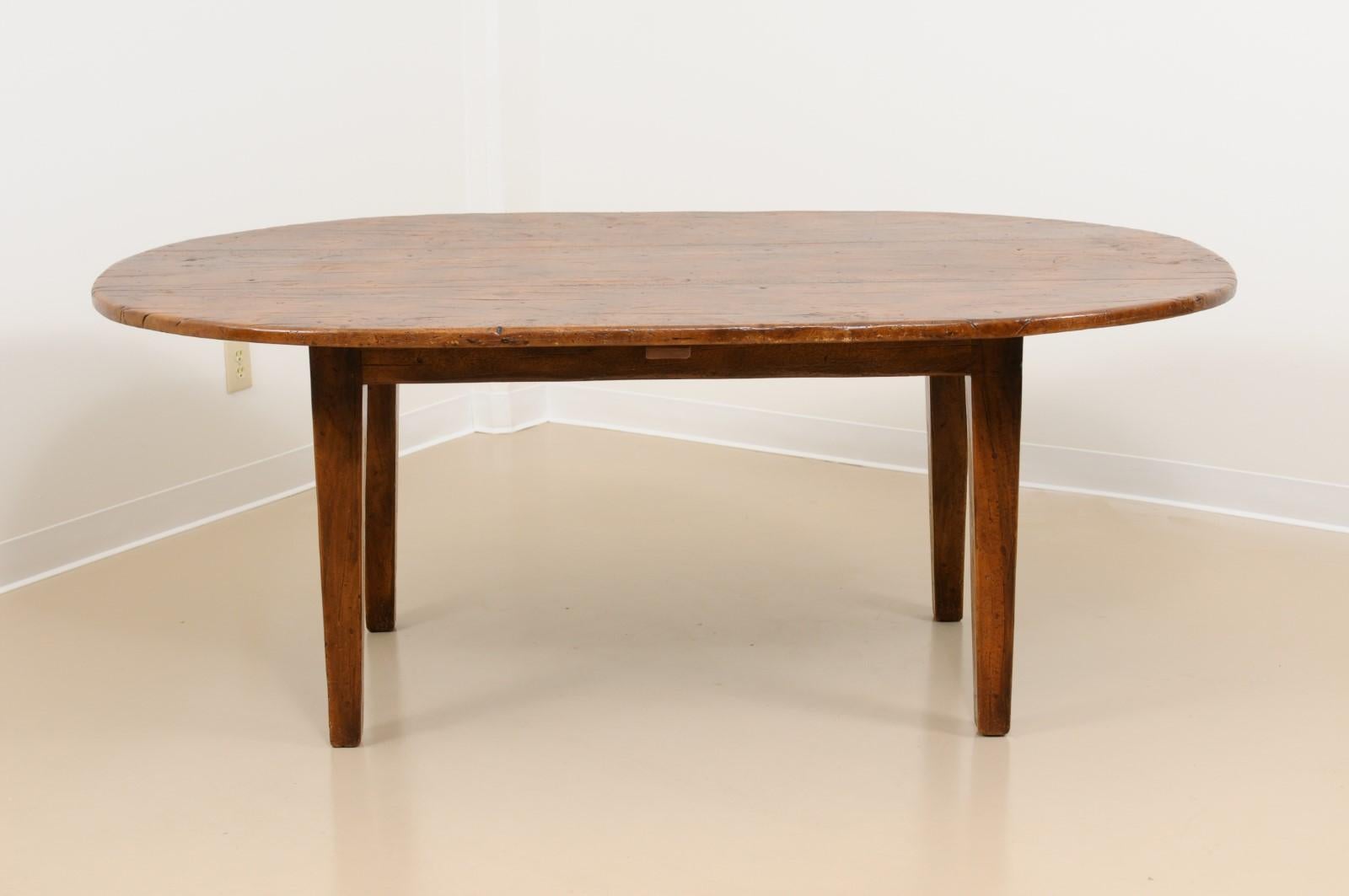 French Oval Walnut Dining Table 3