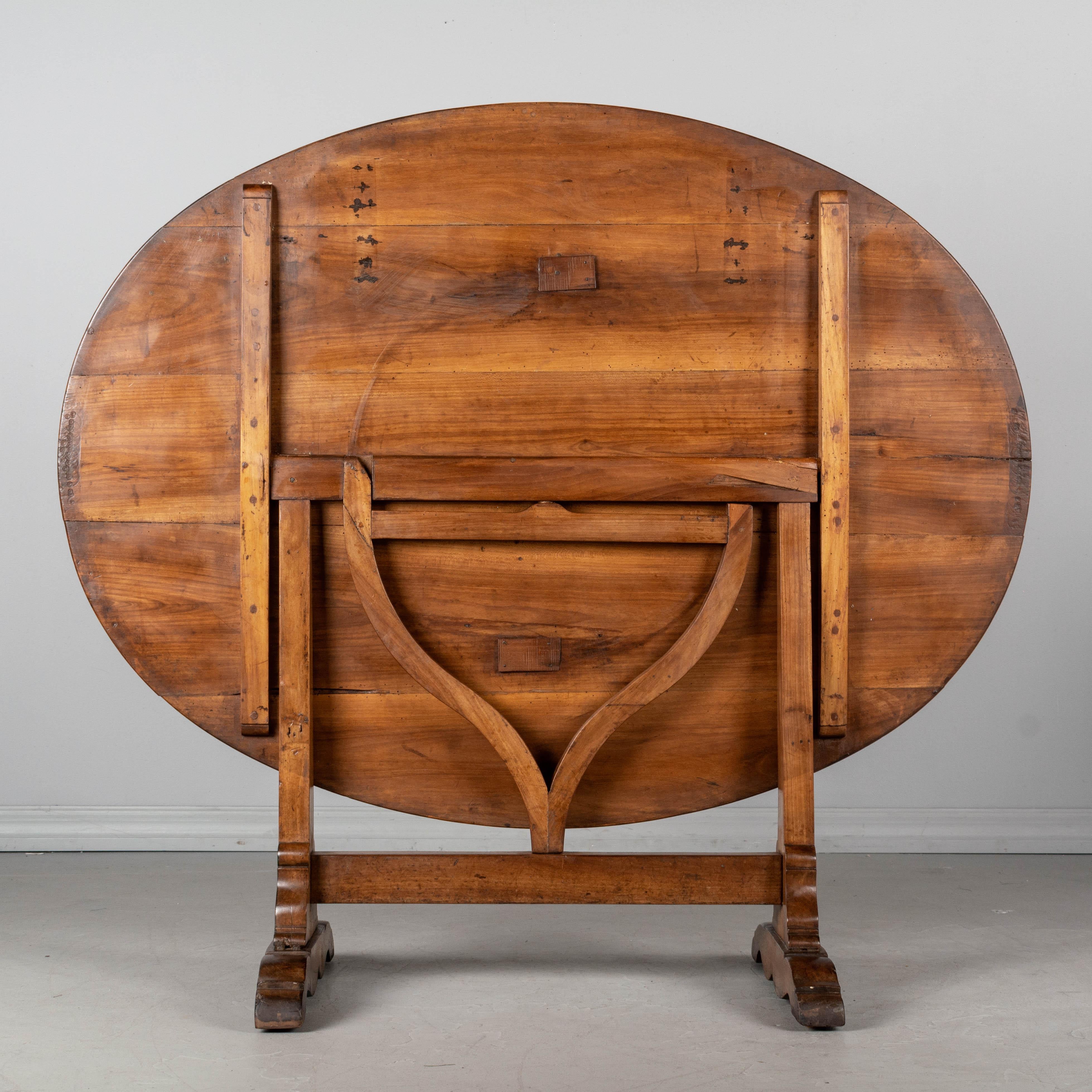 Hand-Crafted French Oval Wine Tasting or Tilt-Top Table