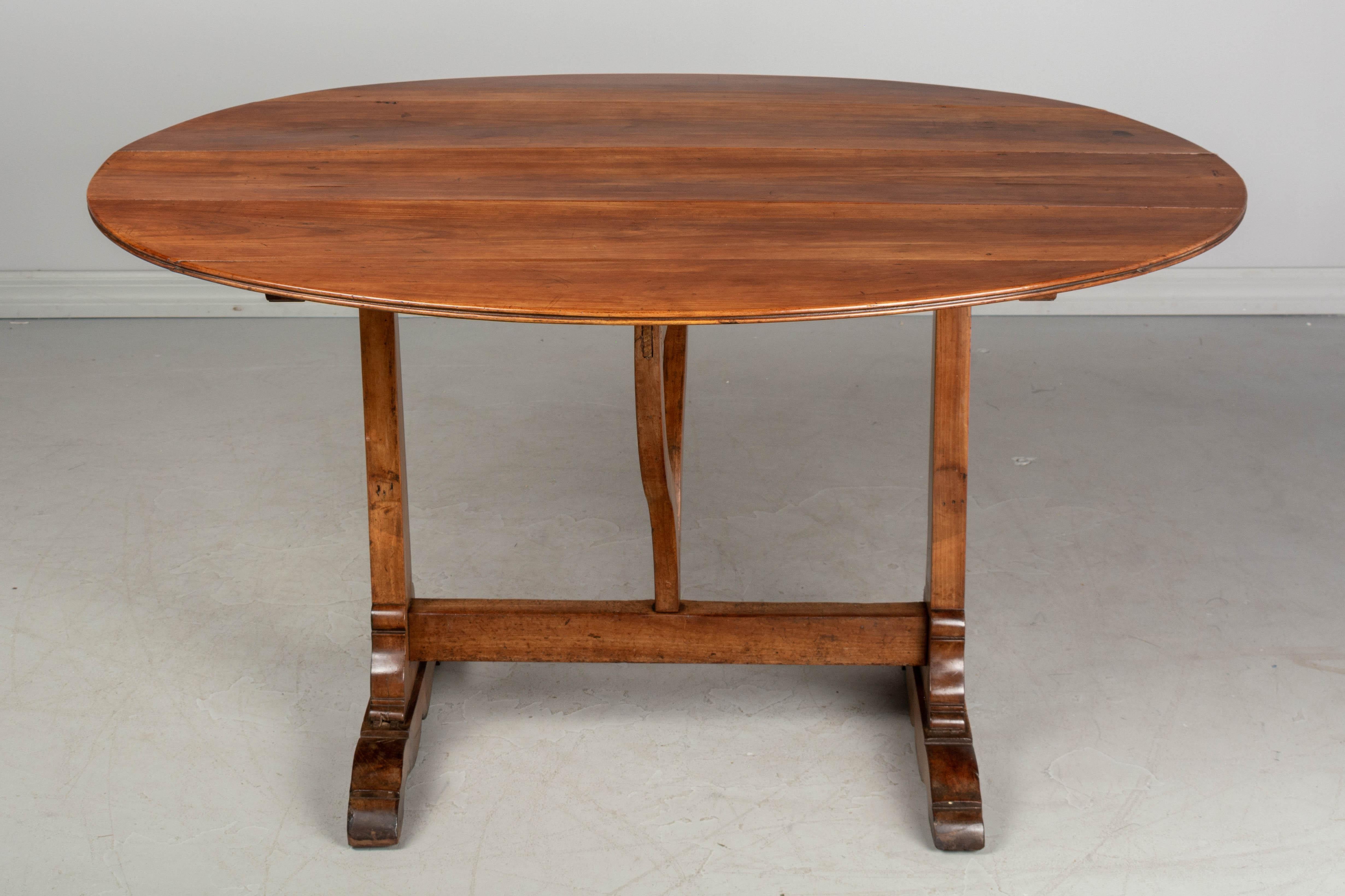Cherry French Oval Wine Tasting or Tilt-Top Table