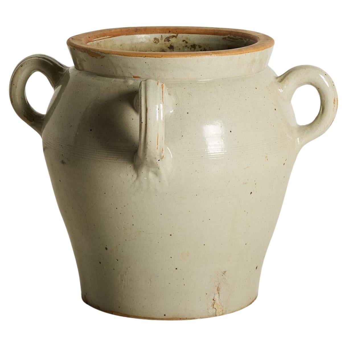 French Oversized 1880s Ceramic Pot