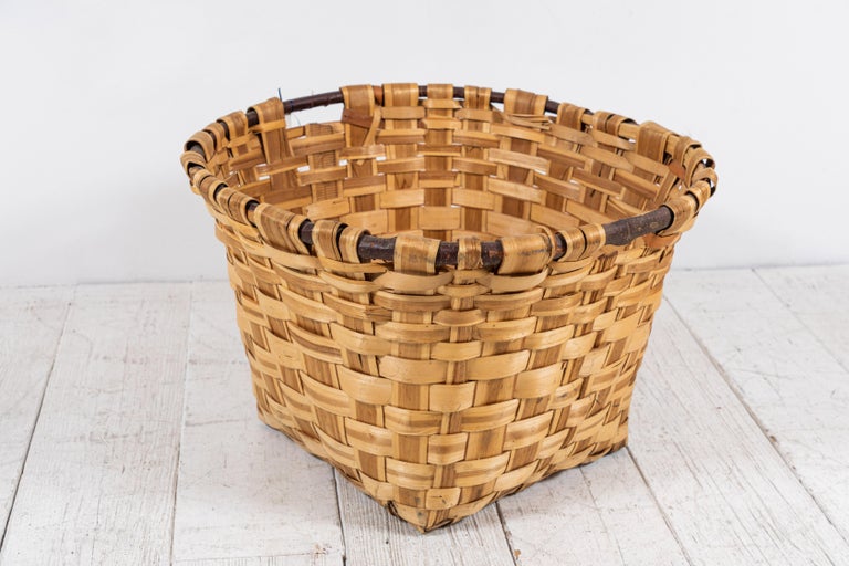French Oversized Woven Baskets at 1stDibs