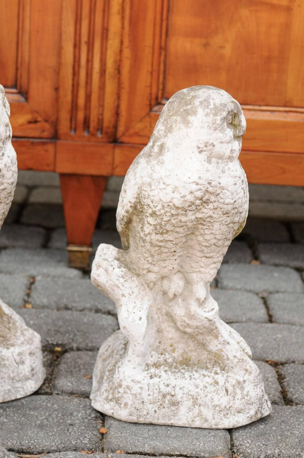 French Owl Composition Sculpture, circa 1950 with Weathered Appearance 2