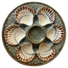 French Oyster Plate by Longchamp Terre De Fer, C. 1900
