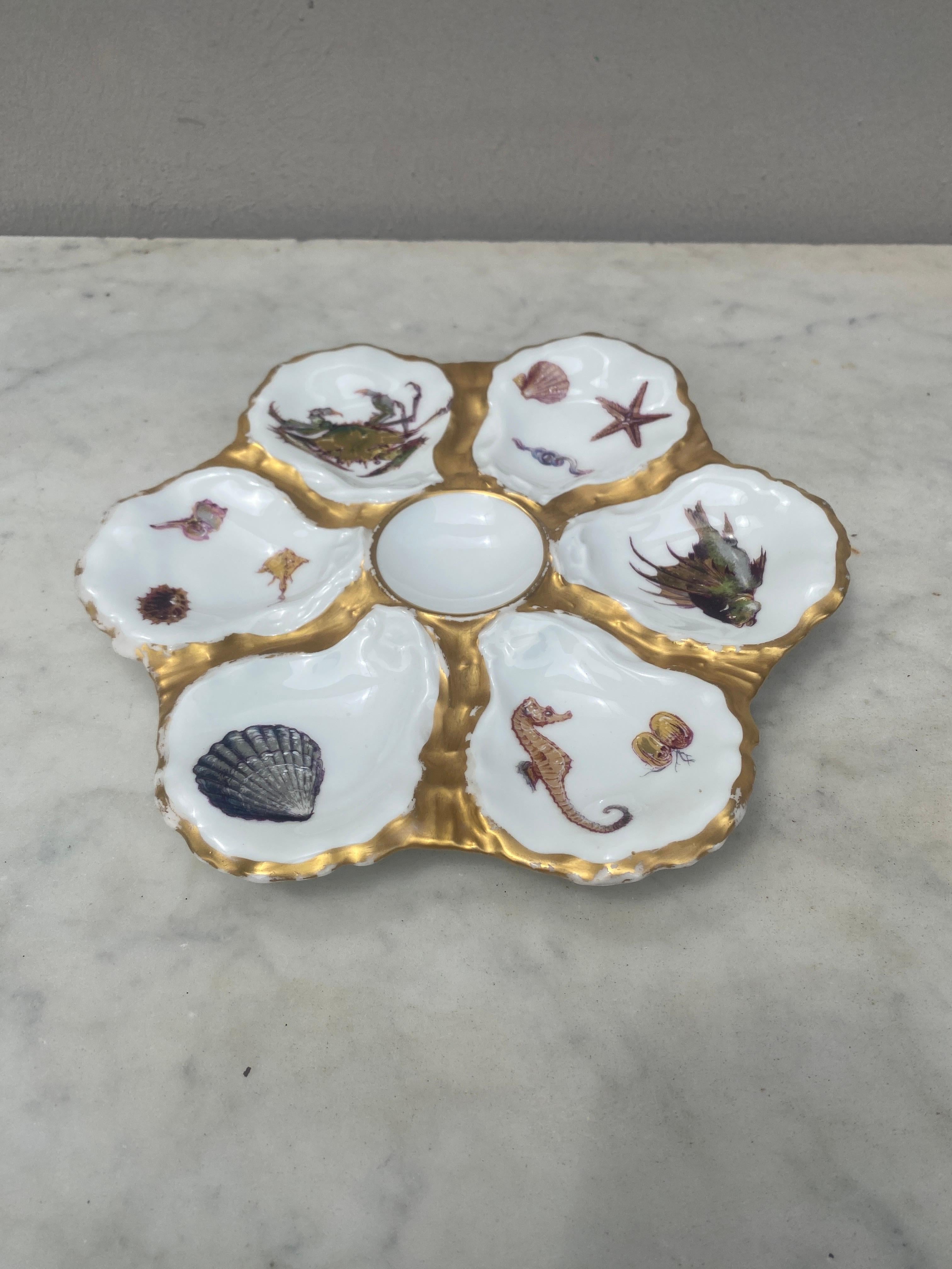 antique oyster plates