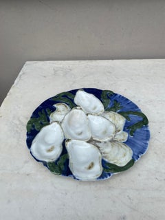 French Oyster Plate Porcelain with Turkey Pattern Haviland Limoges