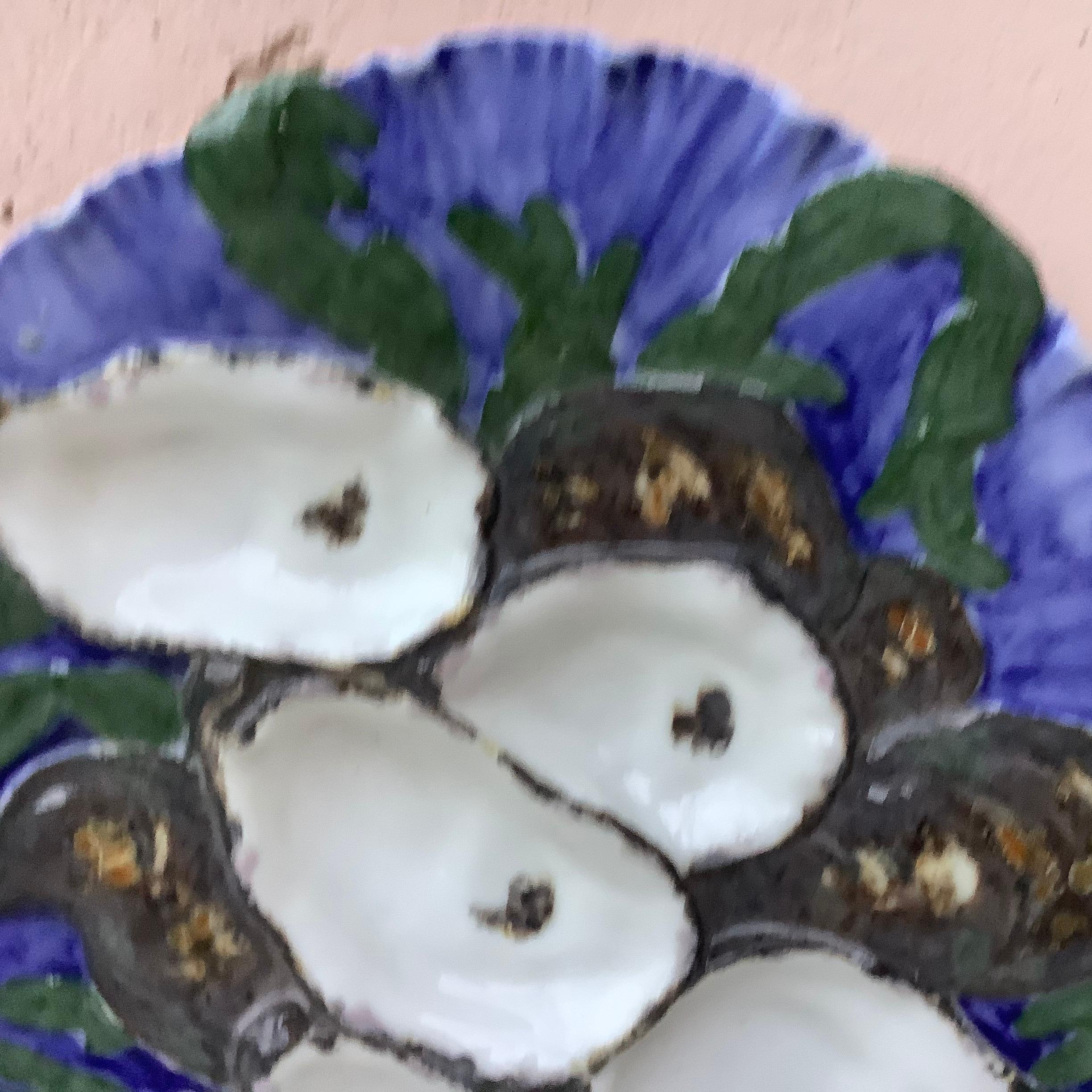 Aesthetic Movement French Oyster Plate Porcelain with Turkey Pattern Haviland Limoges