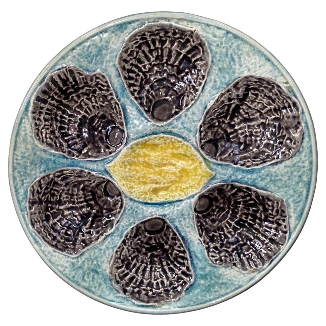 Porcelaine Assiette à huîtres française en porcelaine avec motif de Turquie Haviland de Limoges en vente