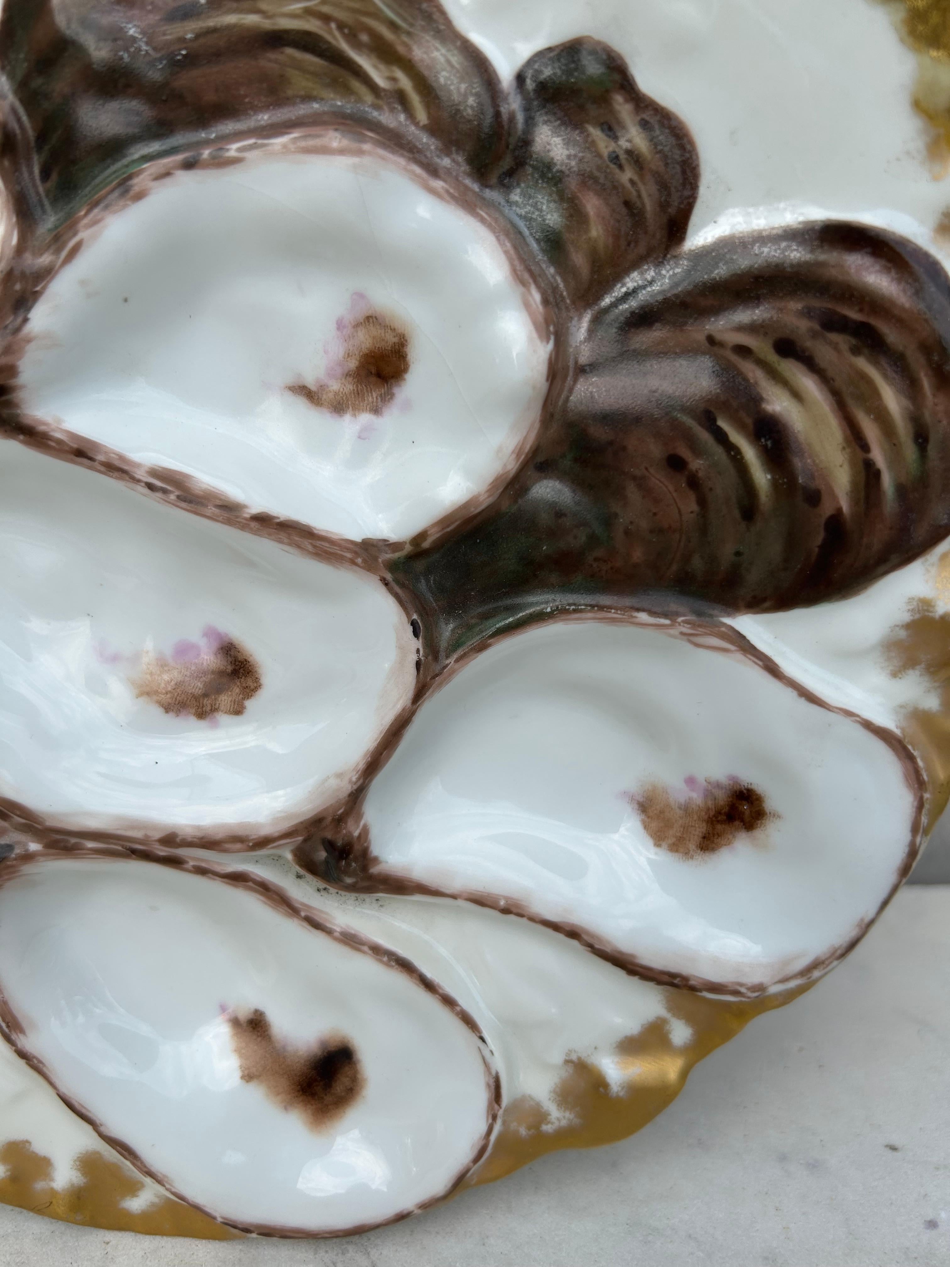 Austernteller aus Porzellan mit Türkei-Muster aus Limoges (Französisch) im Angebot