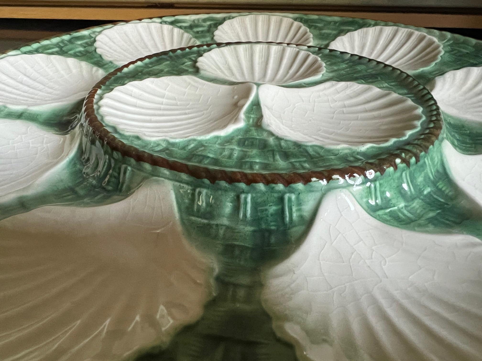 French Provincial French Oyster / Seafood Platter by Longchamp, c. 1970's
