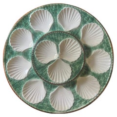 Piatto da portata francese per ostriche e frutti di mare di Longchamps, anni '70 ca.