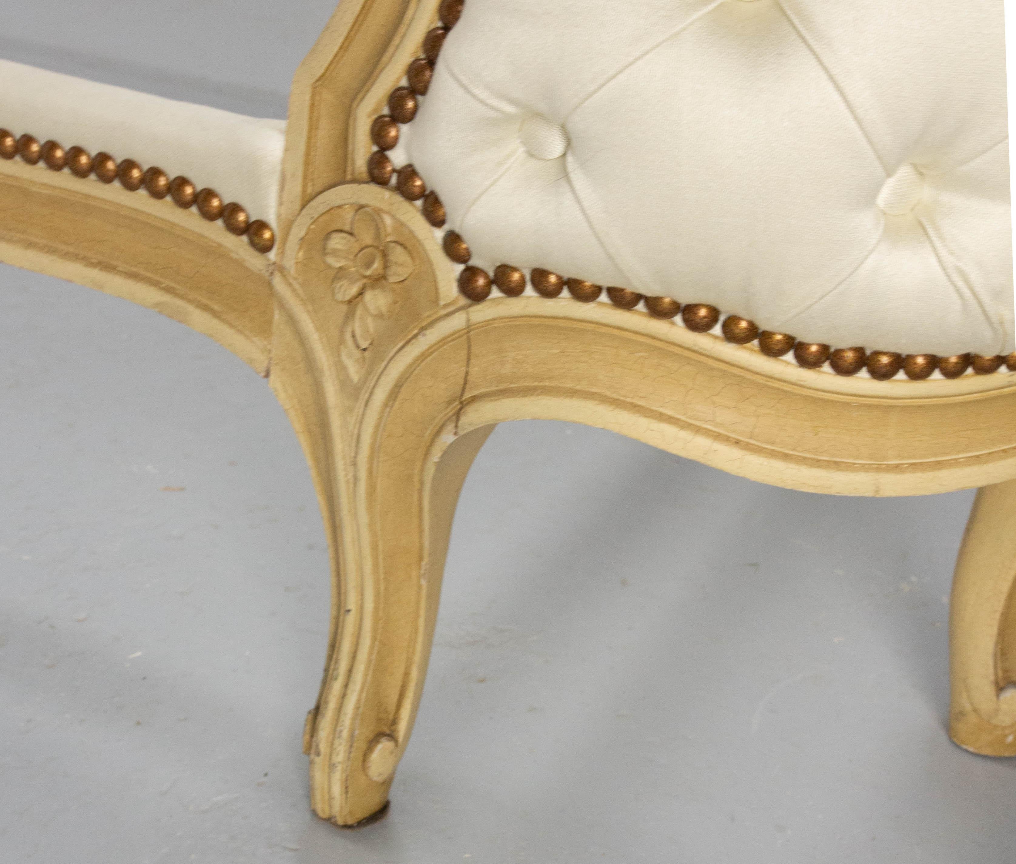 French Padded Louis XV Style Single Bed or Banquette, circa 1900 For Sale 11