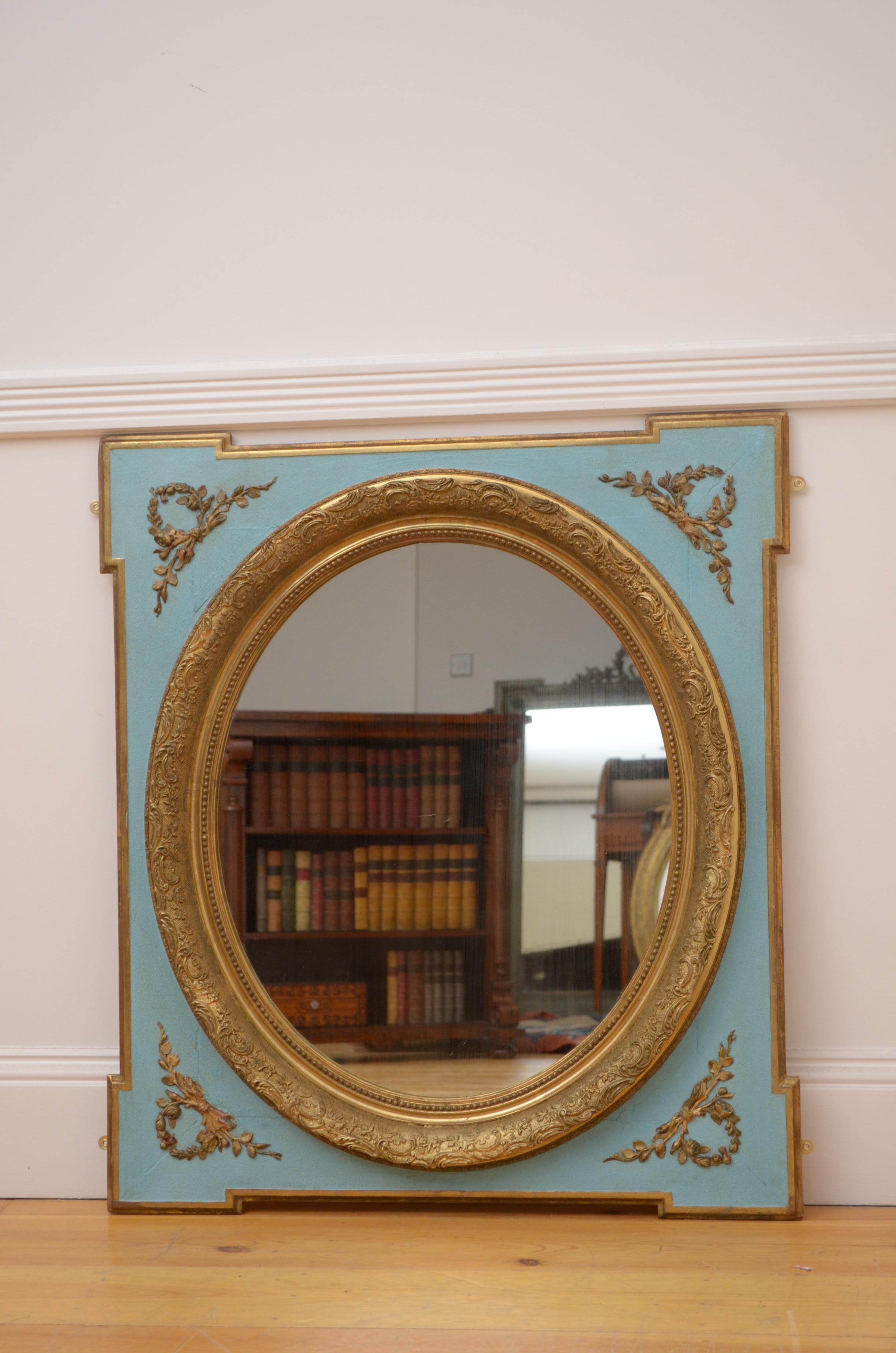 Louis Philippe French Painted and Gilded Wall Mirror