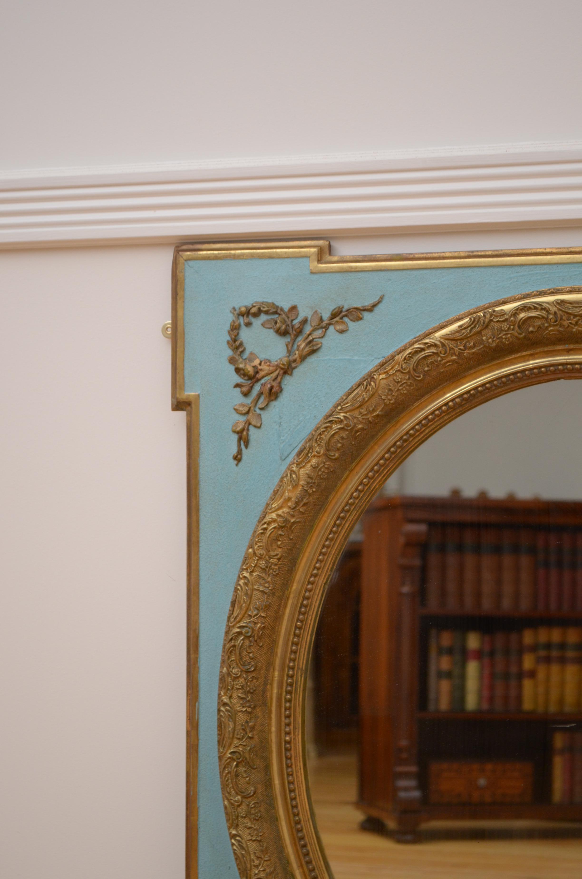 Late 19th Century French Painted and Gilded Wall Mirror