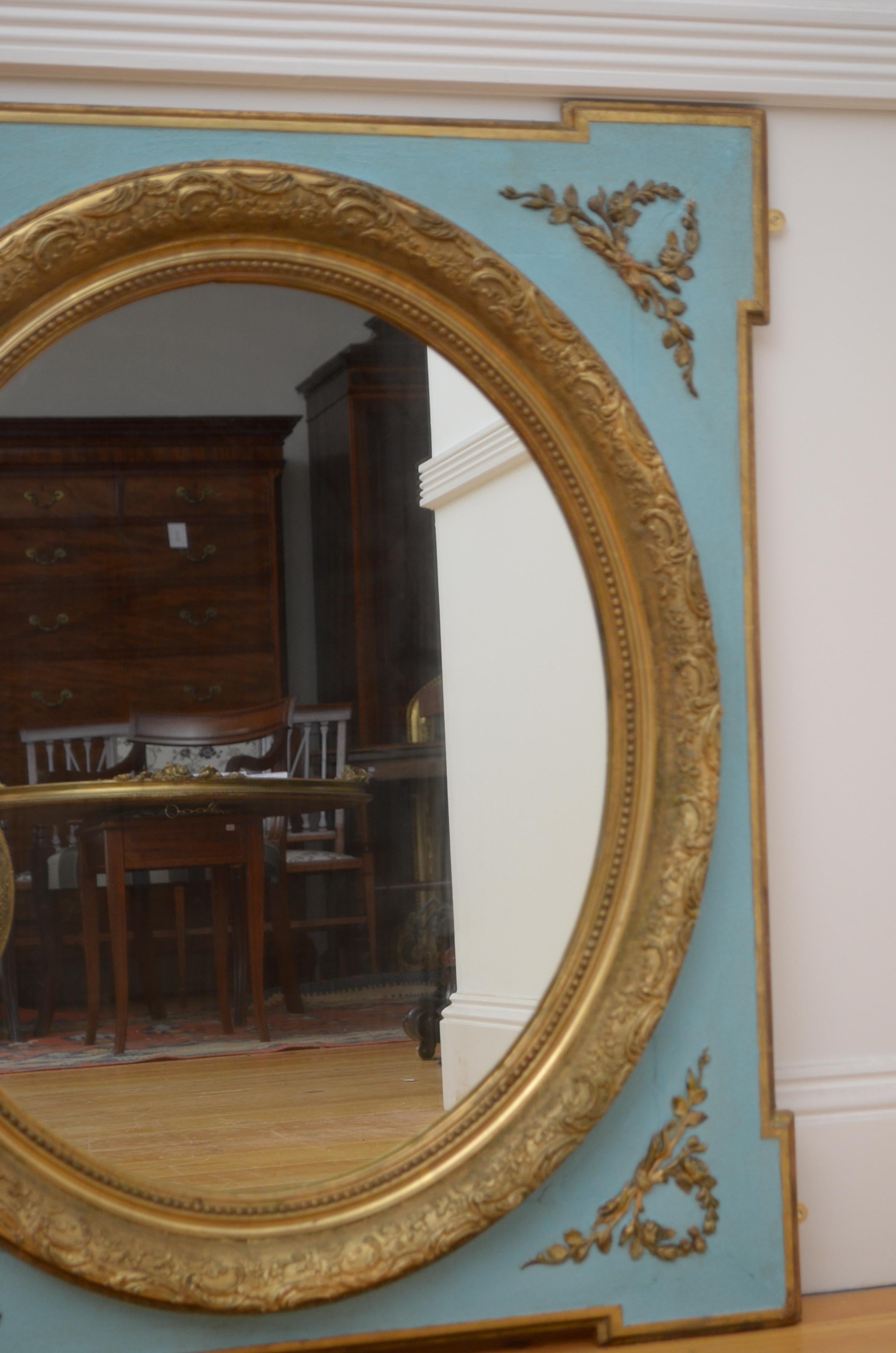 French Painted and Gilded Wall Mirror 3