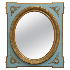 French Painted and Gilded Wall Mirror