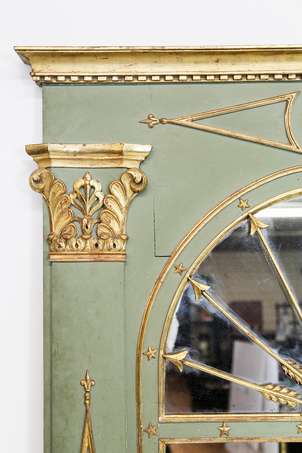 French Painted and Gilt Mirror 1