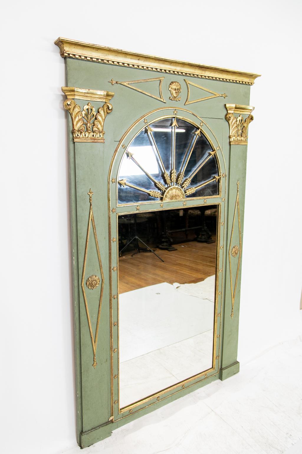 French Painted and Gilt Mirror 4