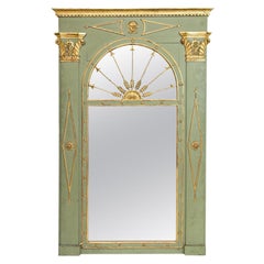 French Painted and Gilt Mirror