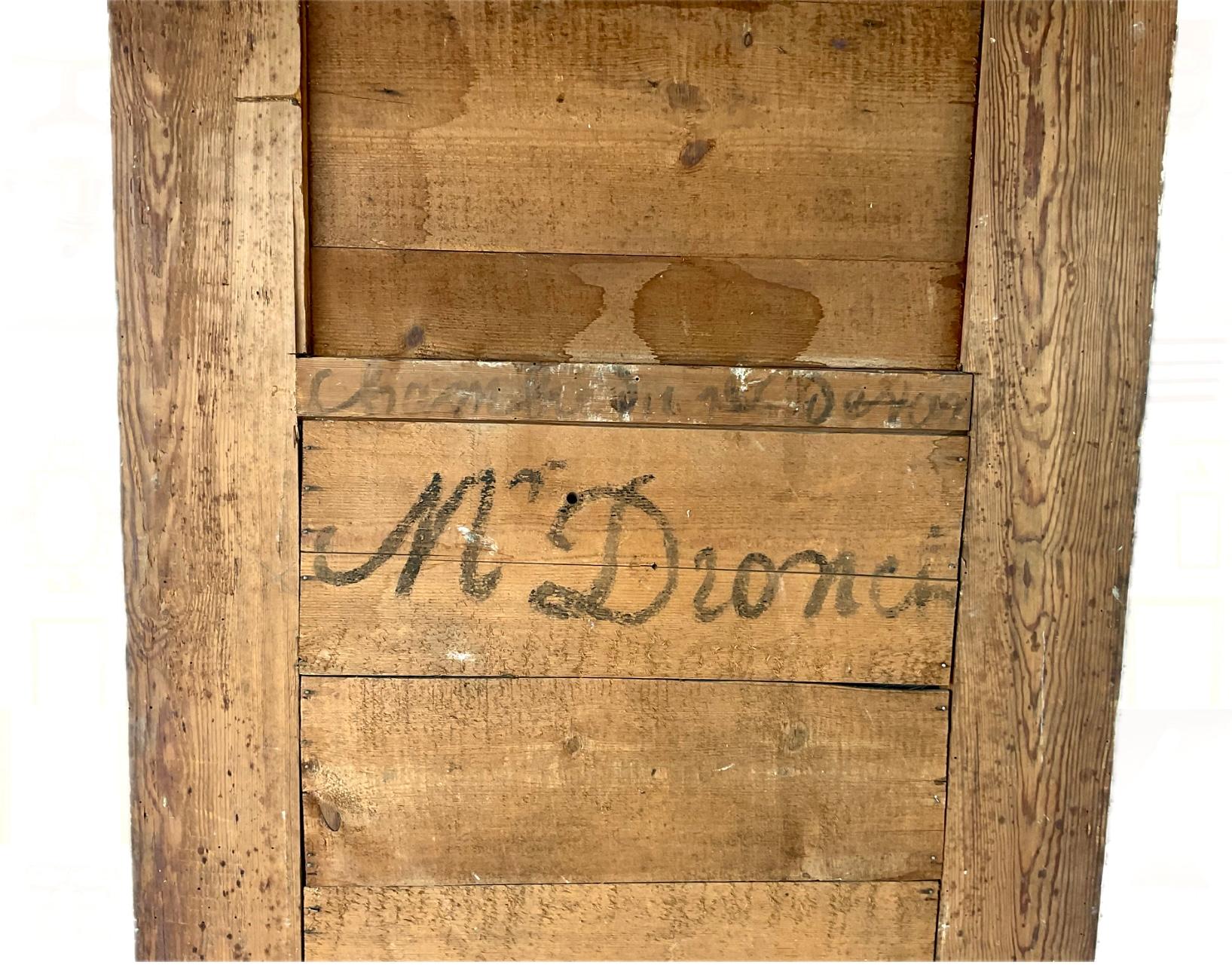 Espejo Trumeau de madera dorada y pintado a la francesa Francés en venta