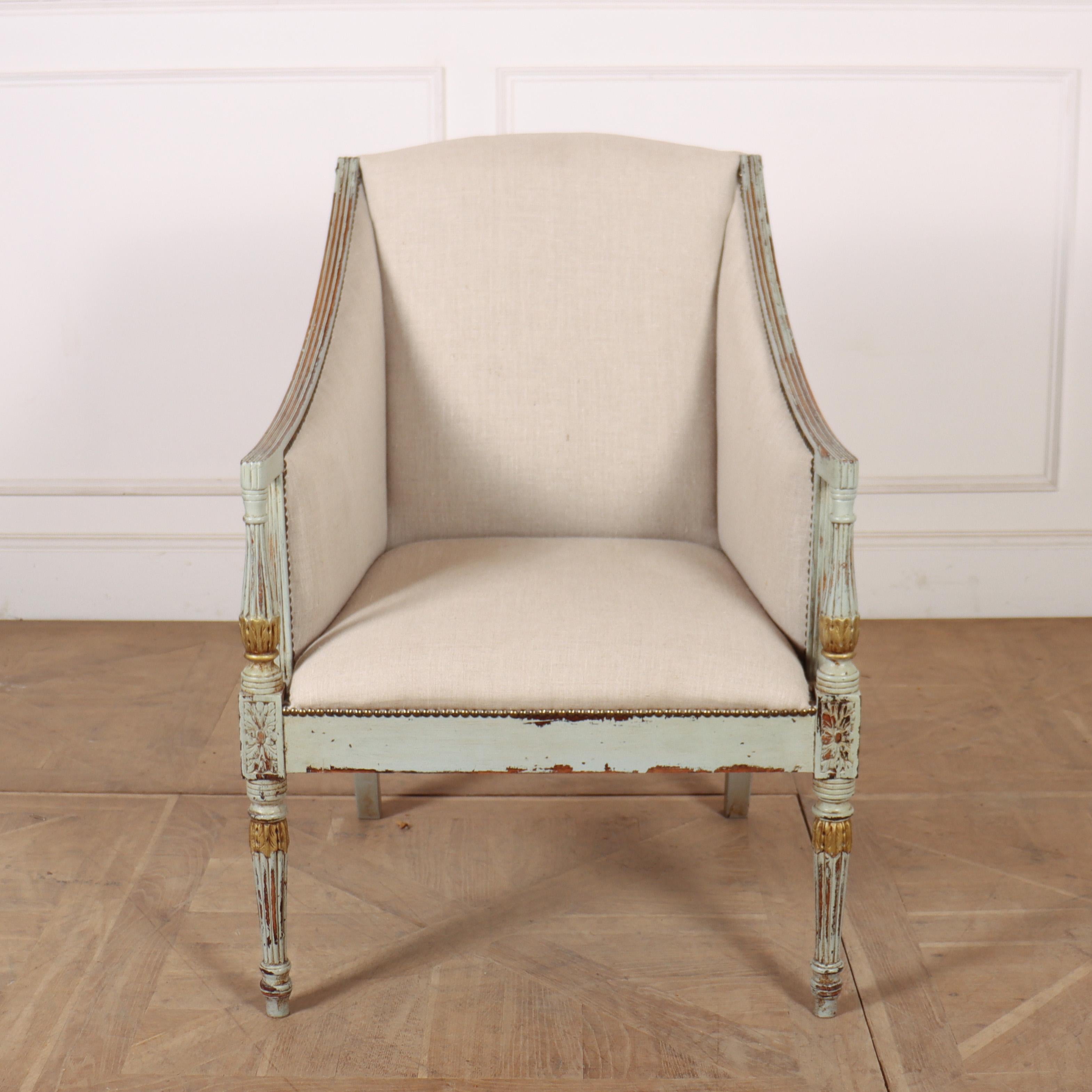 French Painted Armchair For Sale 1