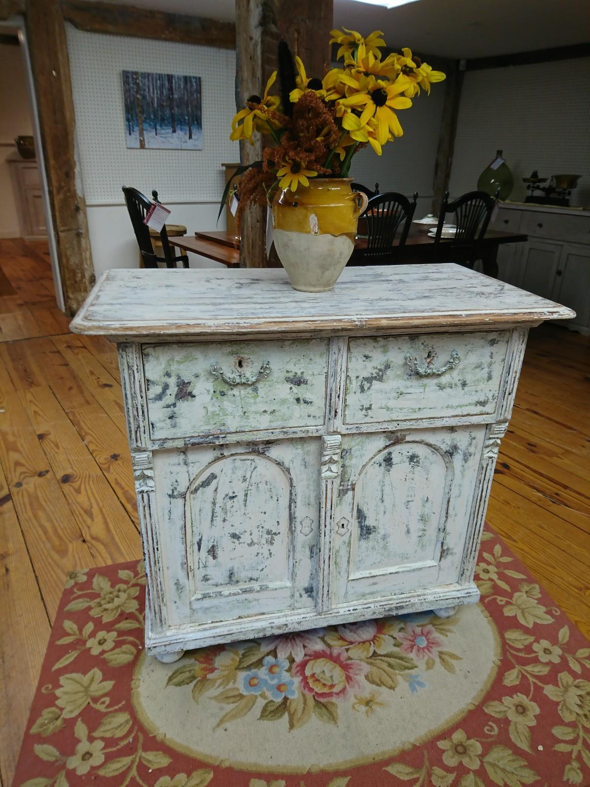French Painted Base In Distressed Condition In Sheffield, MA
