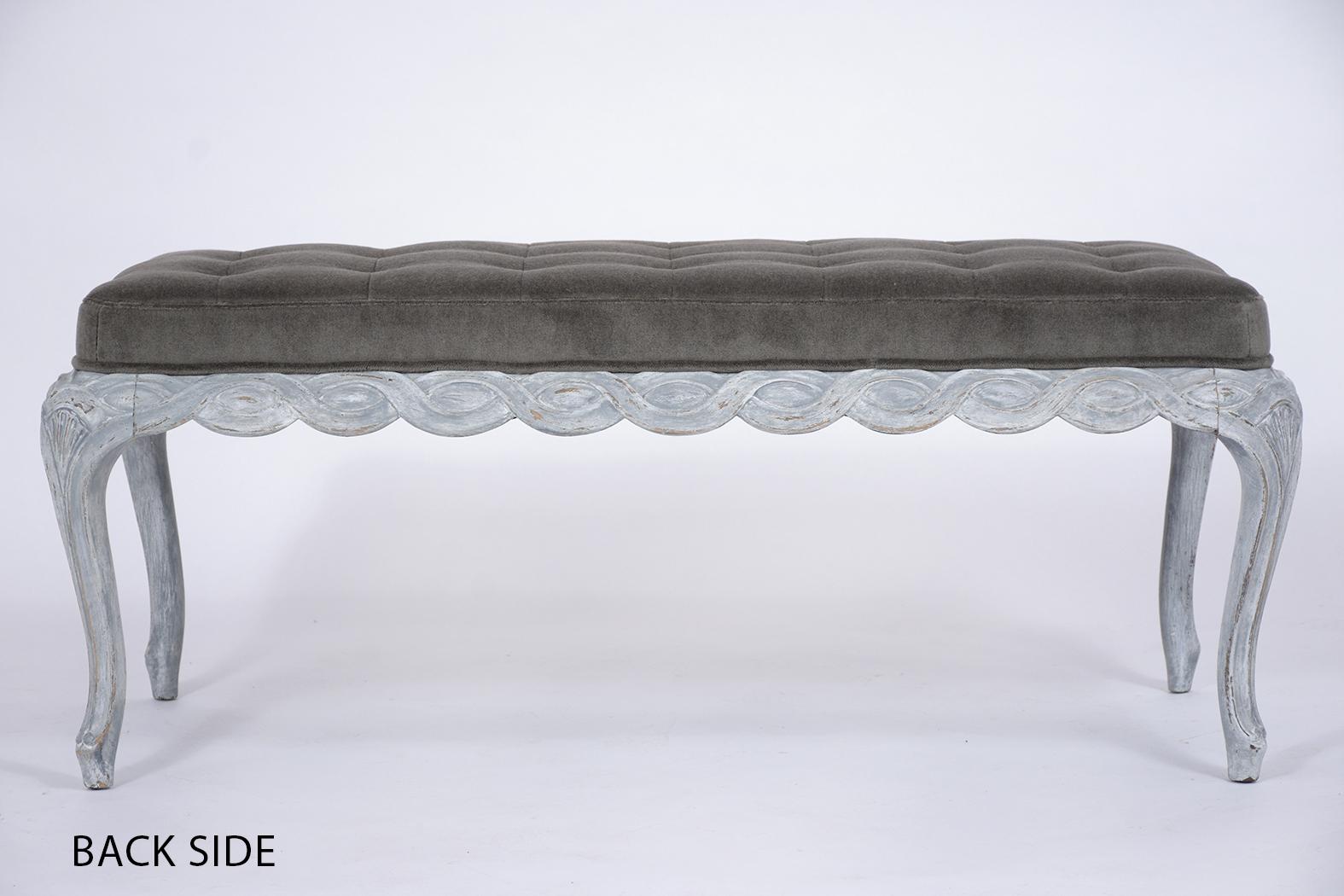 Painted Tufted Bench 2