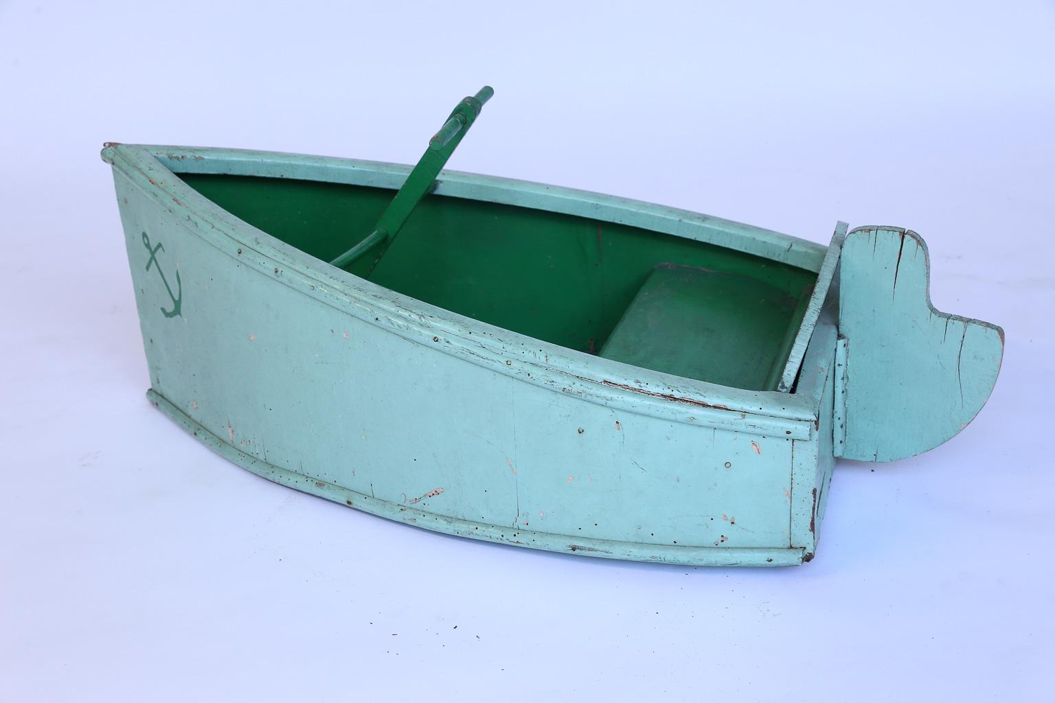 French Painted Boat from a Children's Carousel Ride 2
