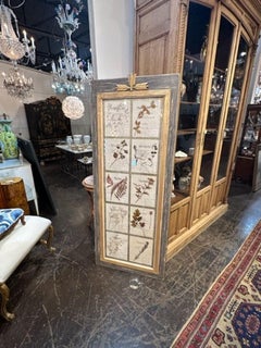 Pannello botanico dipinto alla francese