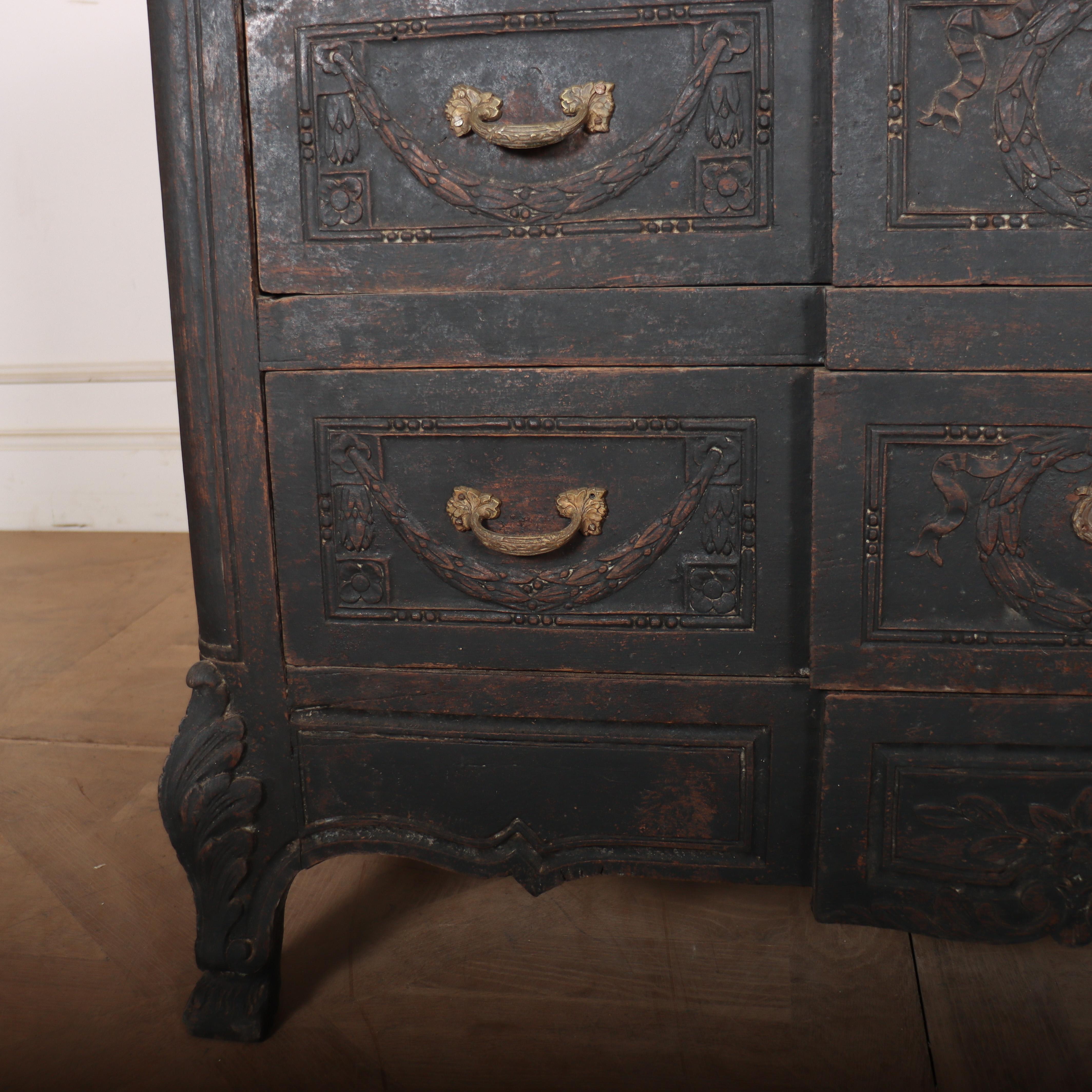 French Painted Breakfront Commode For Sale 1