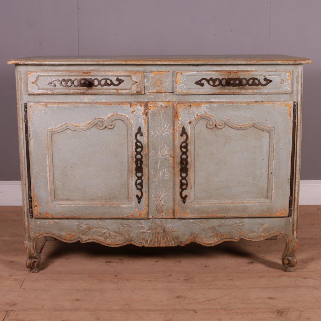 French Painted Buffet In Good Condition For Sale In Leamington Spa, Warwickshire