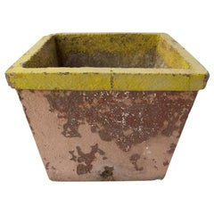 French Painted Cement Planter