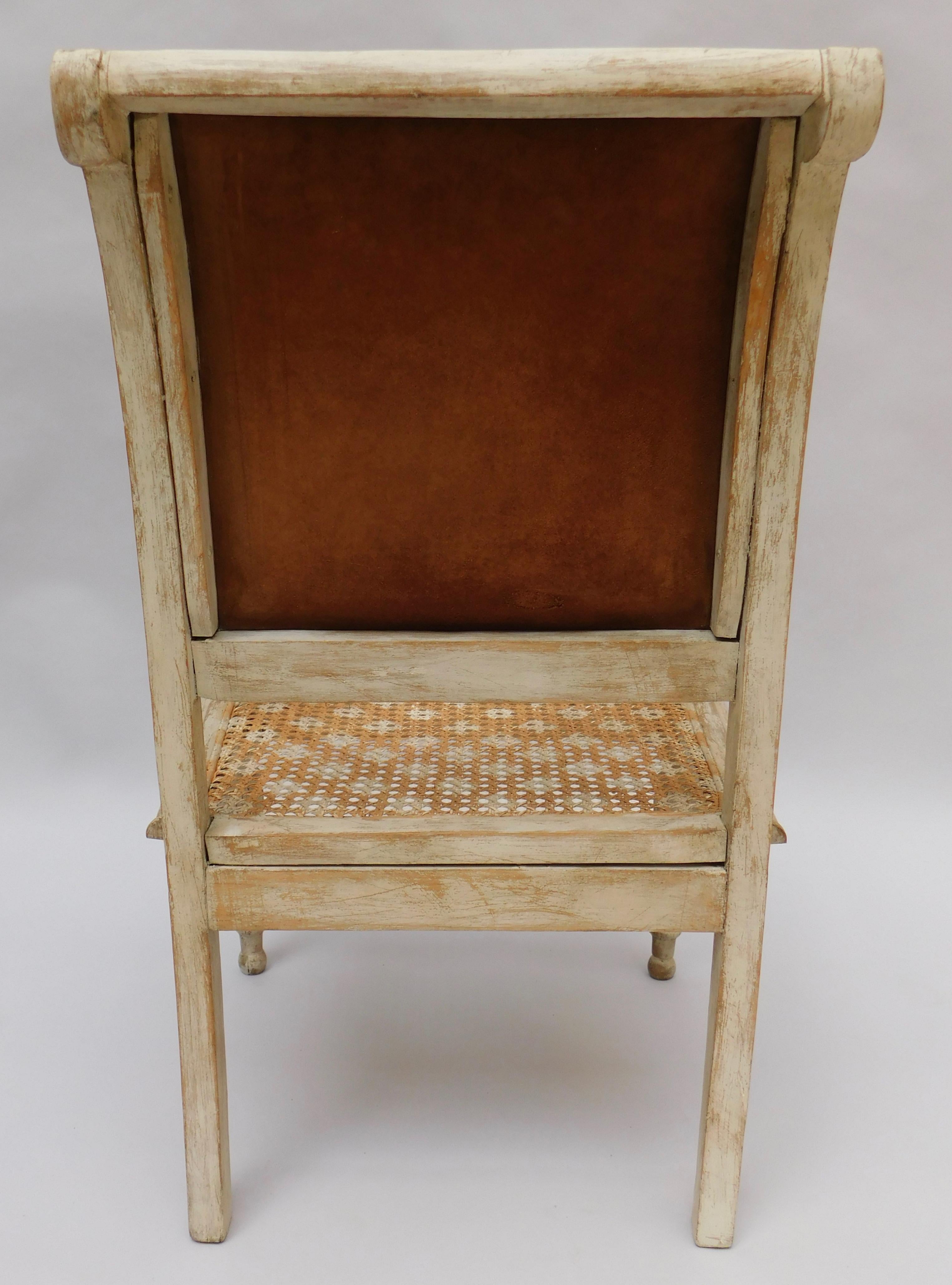French Painted Children's Directoire Armchair For Sale 3