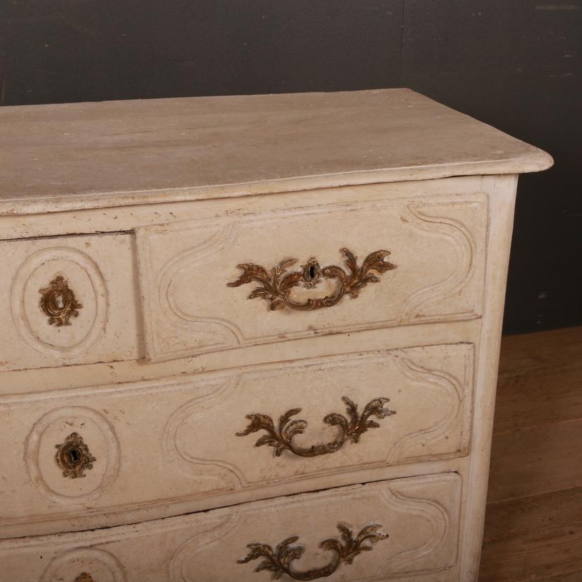 Hand-Painted French Painted Commode For Sale