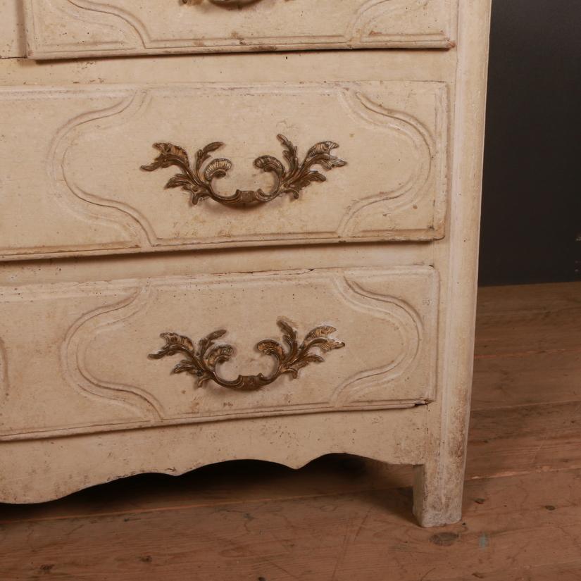 18th Century and Earlier French Painted Commode For Sale