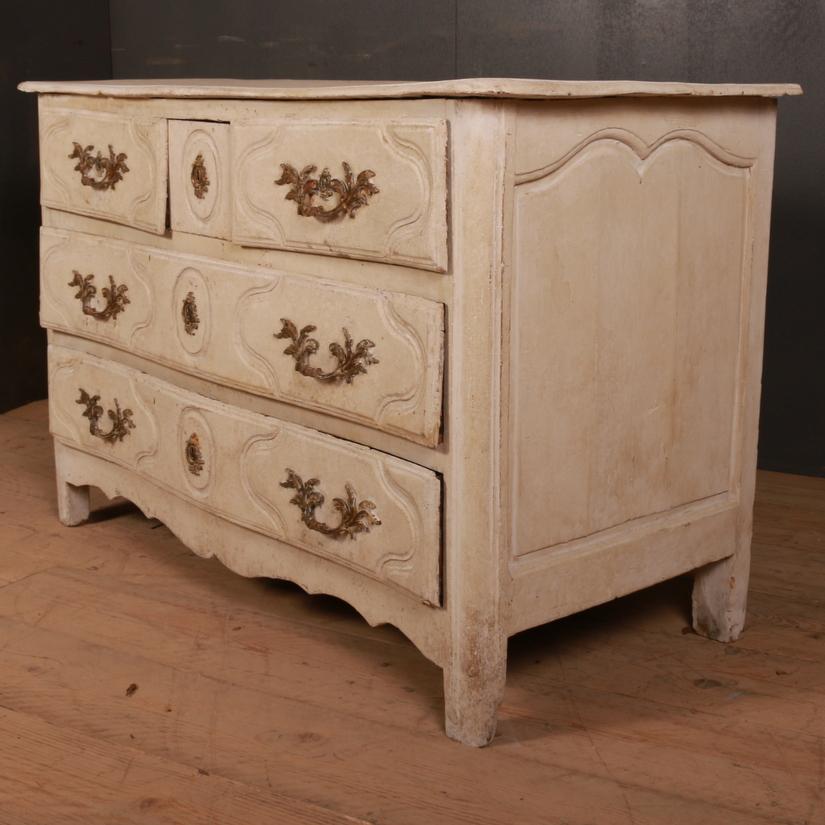 Walnut French Painted Commode For Sale