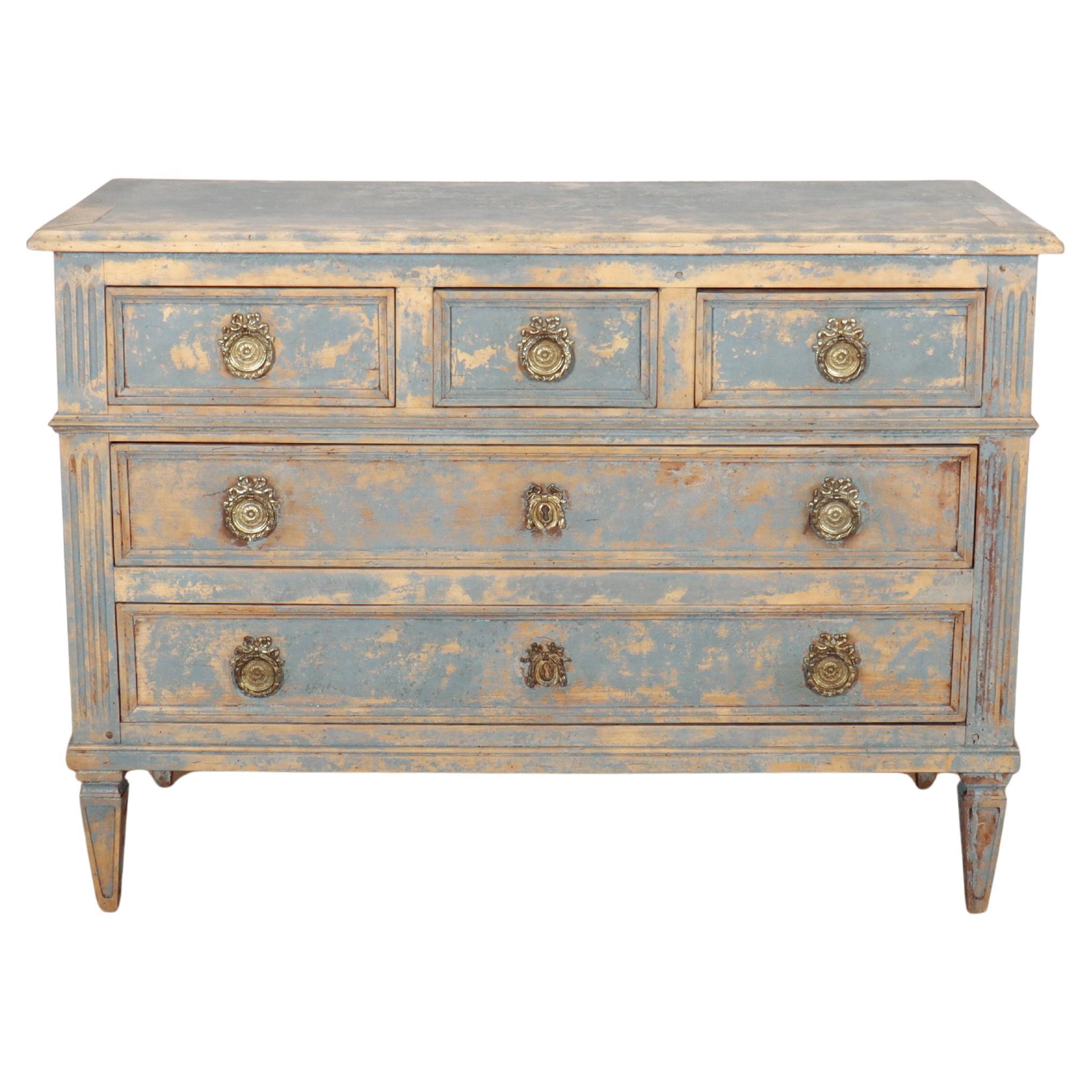 French Painted Commode For Sale