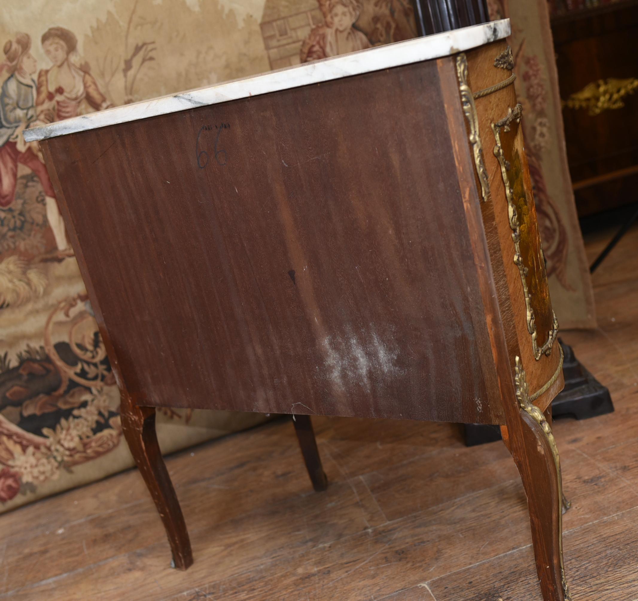 French Painted Commode Vernis Martin Antique Chest, 1920 5