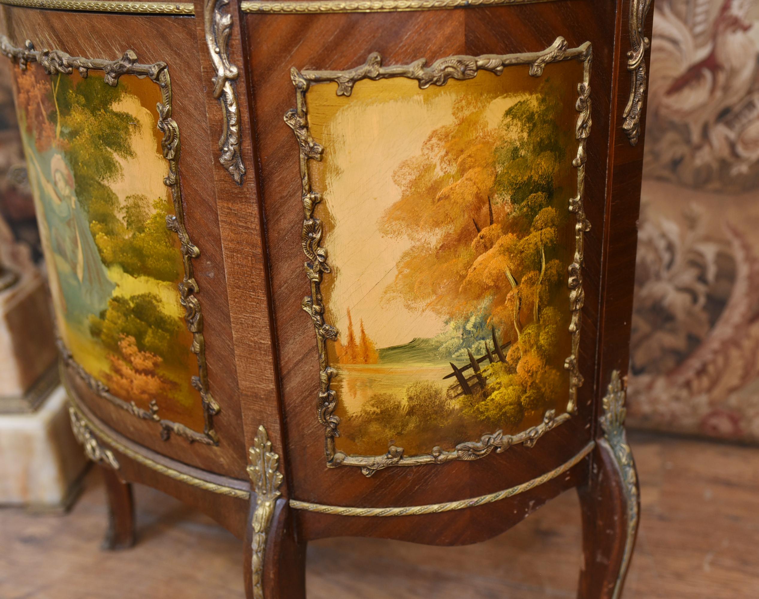 French Painted Commode Vernis Martin Antique Chest, 1920 1