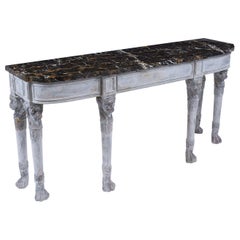 French Painted Marble Console
