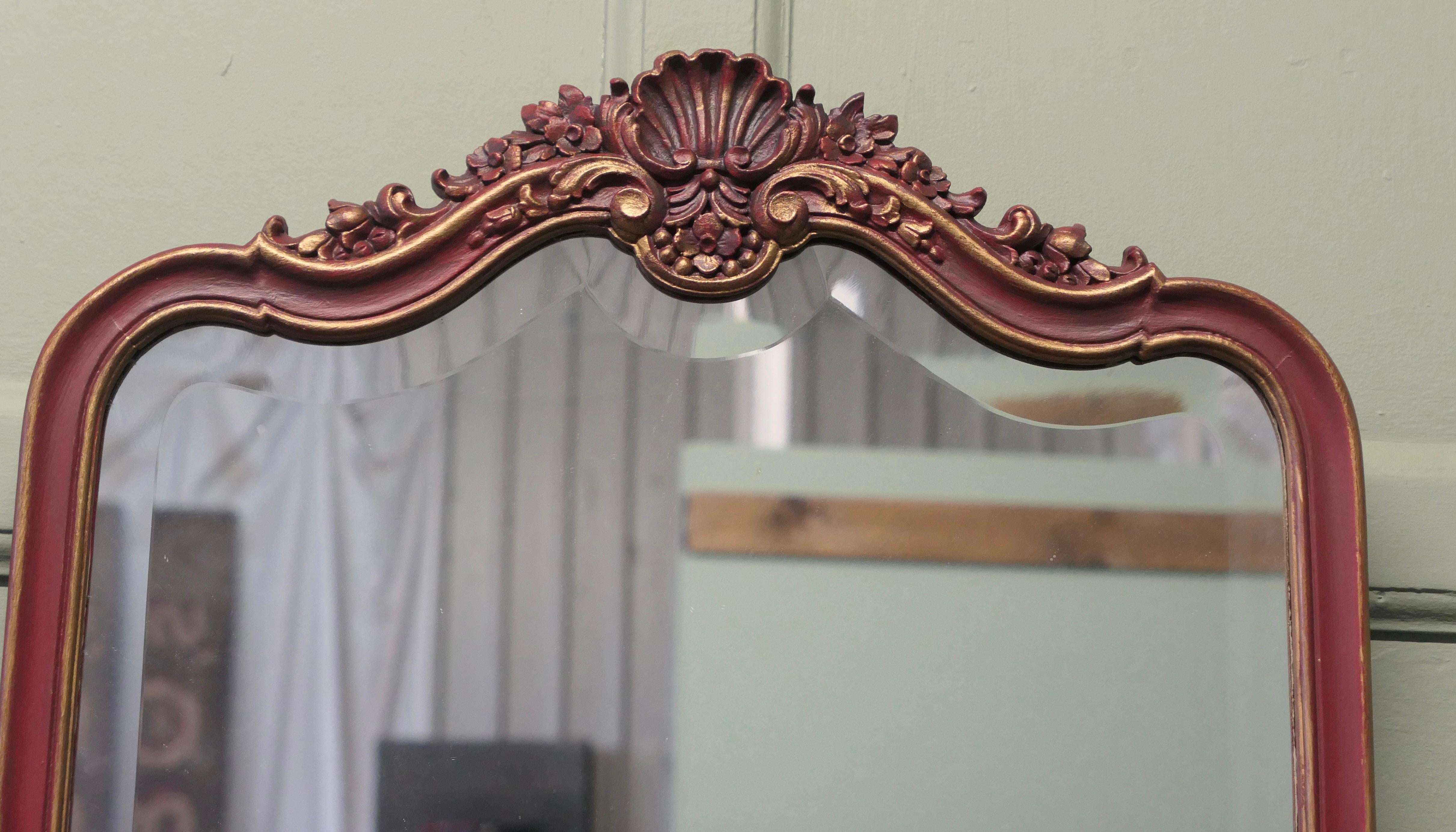 Tavolo da salotto o consolle dipinto in francese con specchio abbinato in vendita 1