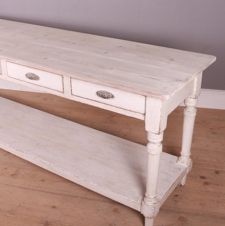 19th Century French Painted Console Table For Sale