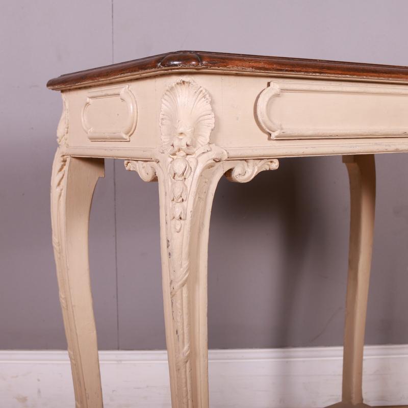 19th Century French Painted Console Table For Sale
